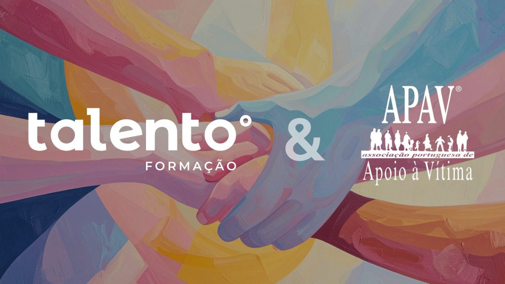Banner da iniciativa solidária "Renascer com Talento", entre a APAV e a Talento.